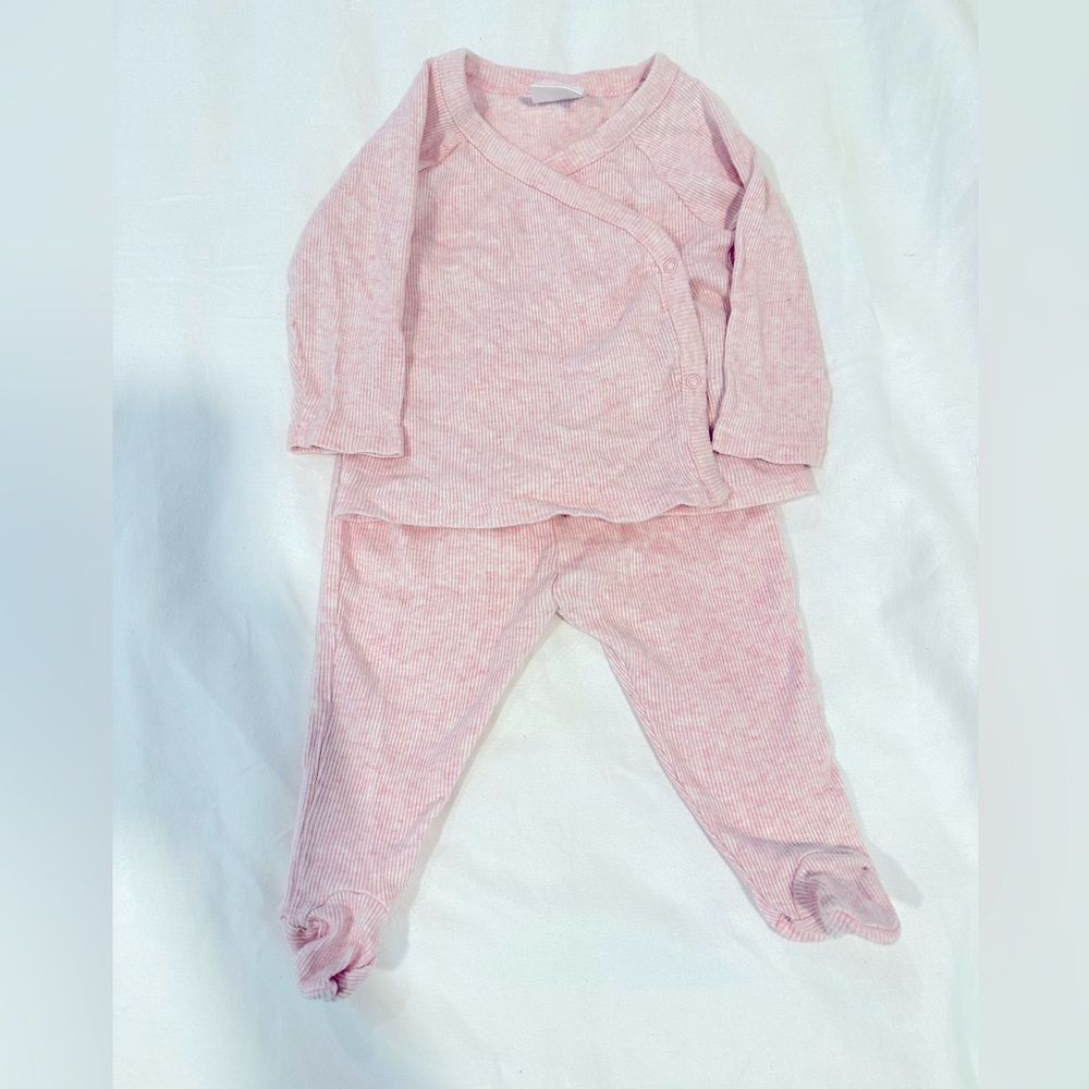 Nordstrom baby pink footie set 0/3 month